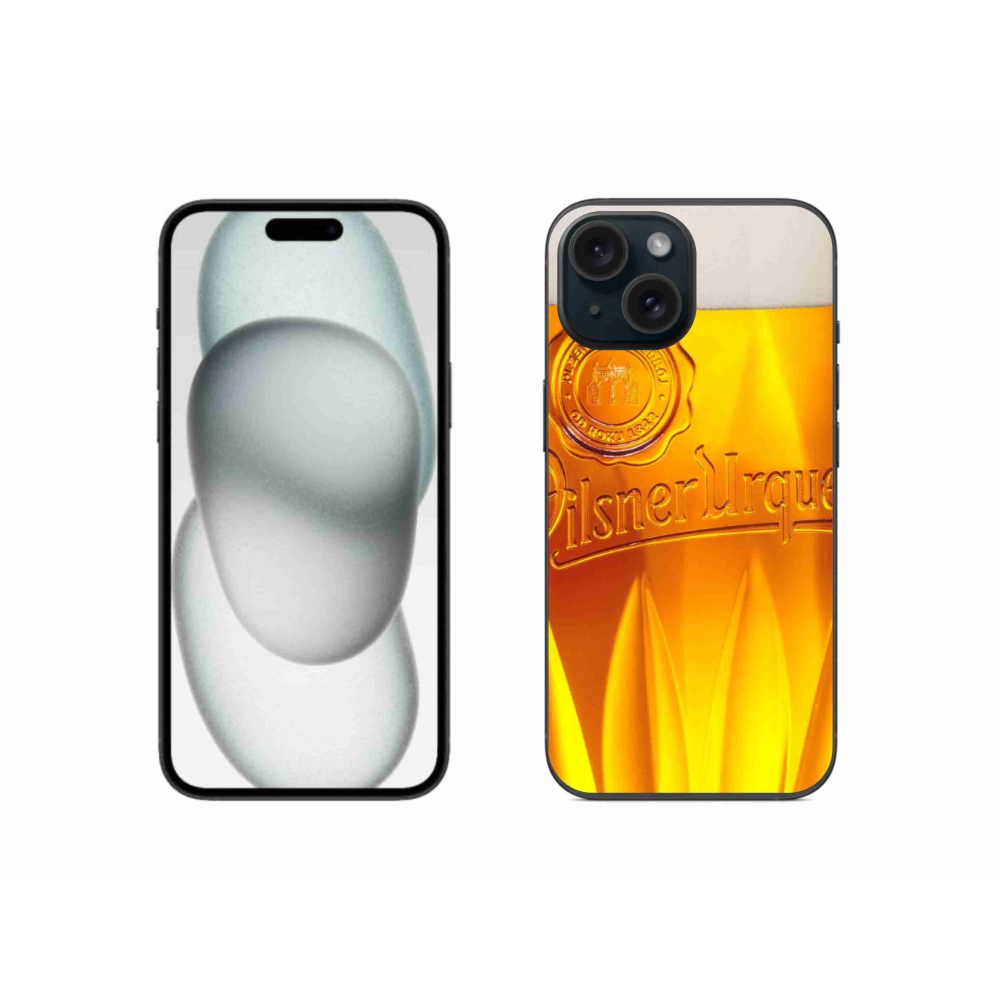 Gélový kryt mmCase na iPhone 15 - pivo