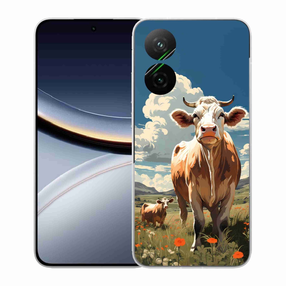 Gélový kryt mmCase na Xiaomi Poco F7 5G - kravy na lúke