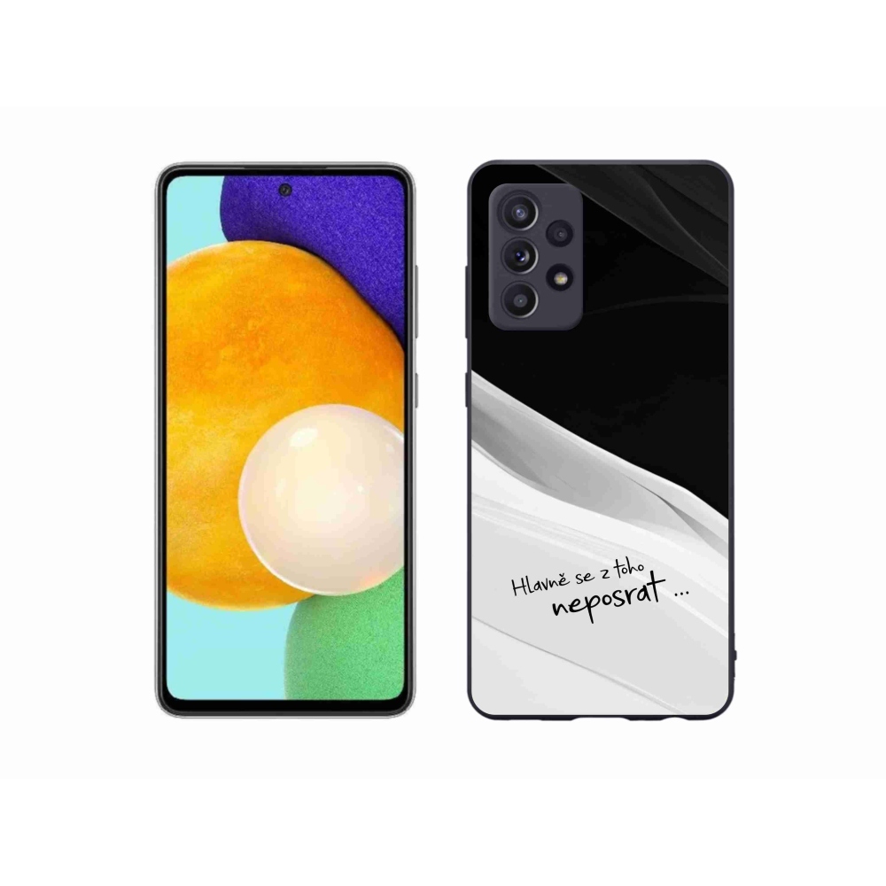 Gélový kryt mmCase na Samsung Galaxy A52/A52 5G - vtipný text 13 bieločierne pozadie