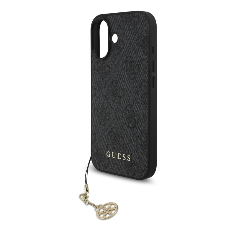 Guess 4G Charm Zadný Kryt pre iPhone 17 Tone on Tone Grey
