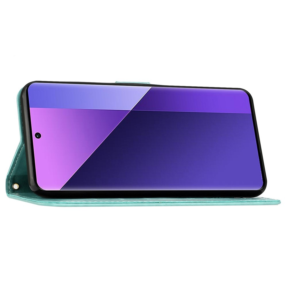 Flowers knižkové púzdro na Motorola Moto G85 5G - modrozelené