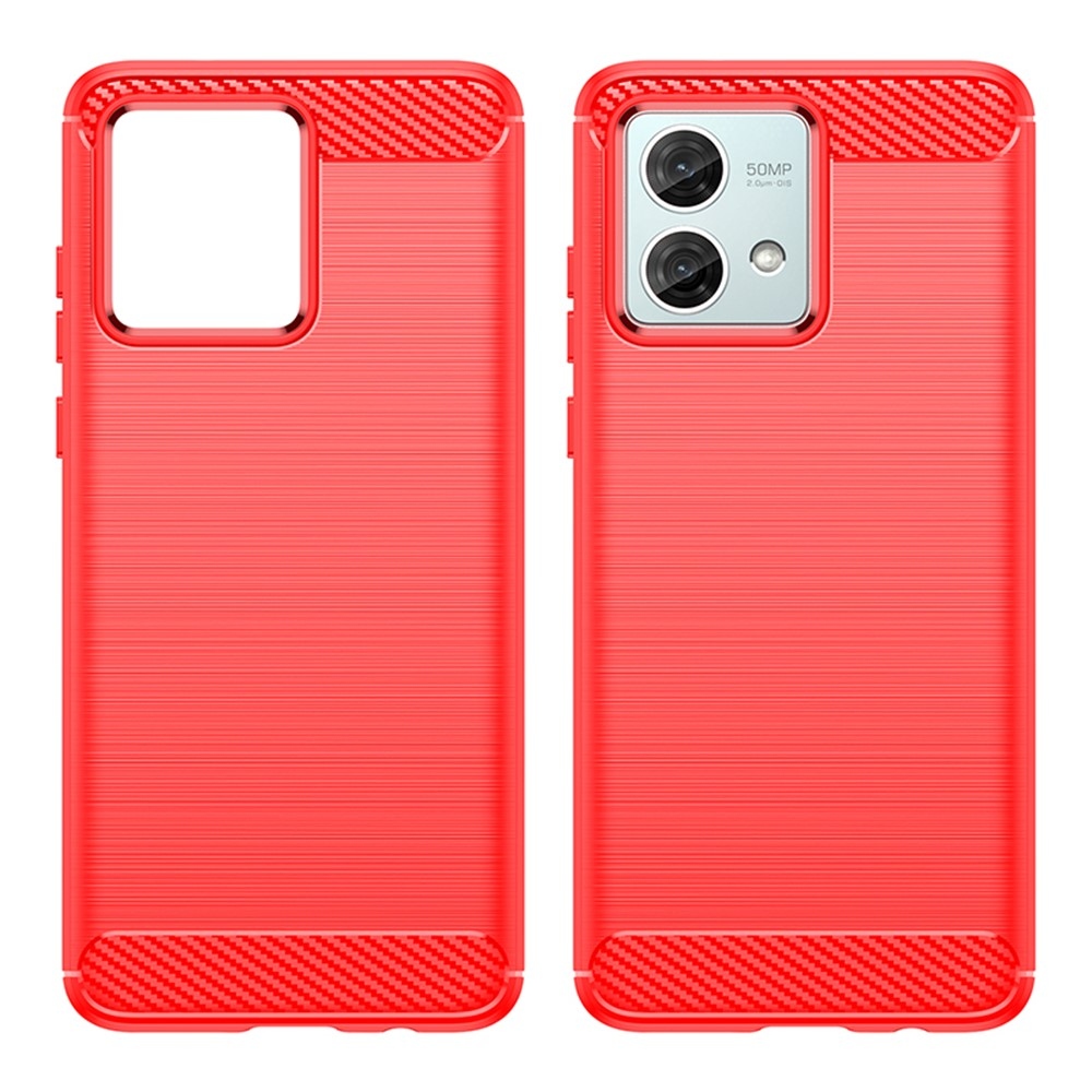 Carbon odolný gélový obal na Motorola Moto G84 5G - červený