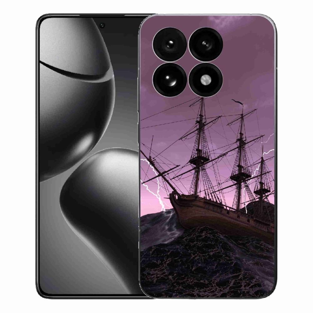 Gélový kryt mmCase na Xiaomi 15T - loď v búrke