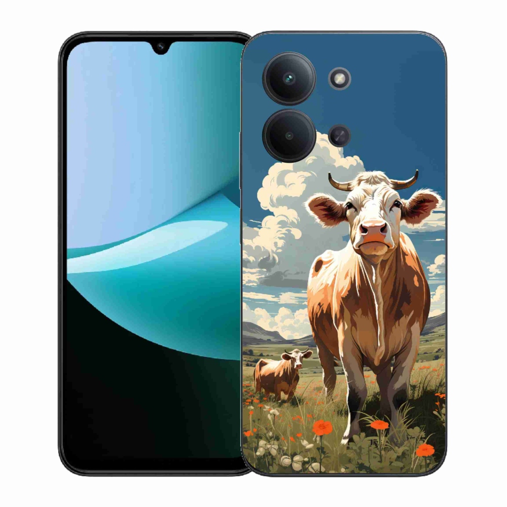 Gélový kryt mmCase na Xiaomi Redmi 15C 4G (171mm)/Poco C85 4G (171mm) - kravy na lúke