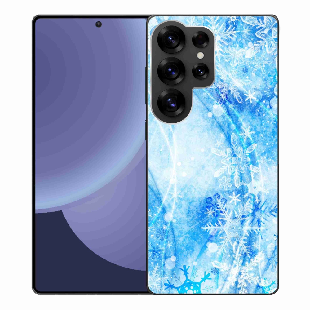 Gélový kryt mmCase na Samsung Galaxy S25 Ultra - snehové vločky