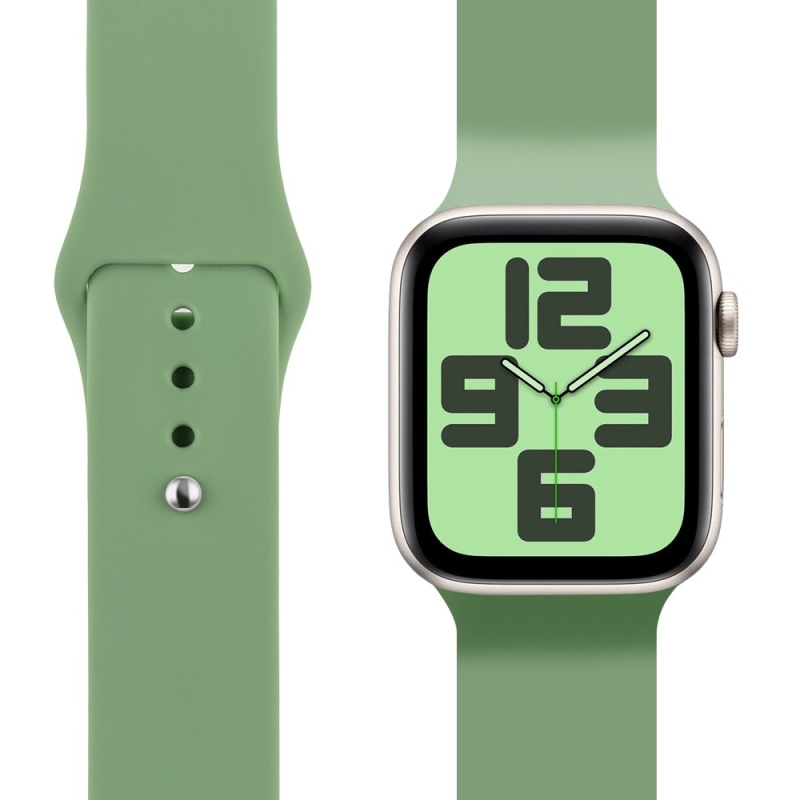 OBAL:ME Silikónový Remienok pre Apple Watch 42-49mm M-L Green