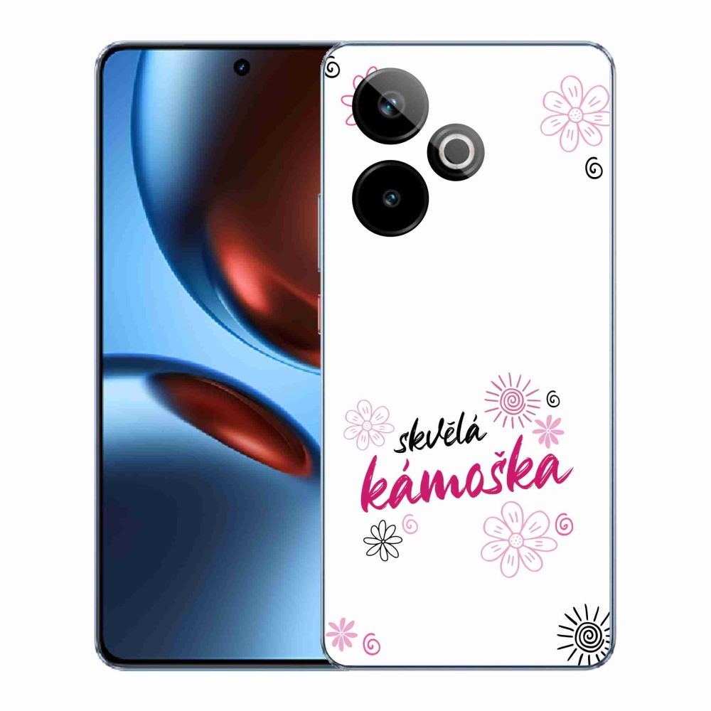 Gélový kryt mmCase na Realme GT 7 5G/GT 7T 5G - skvelá kamoška biele pozadie