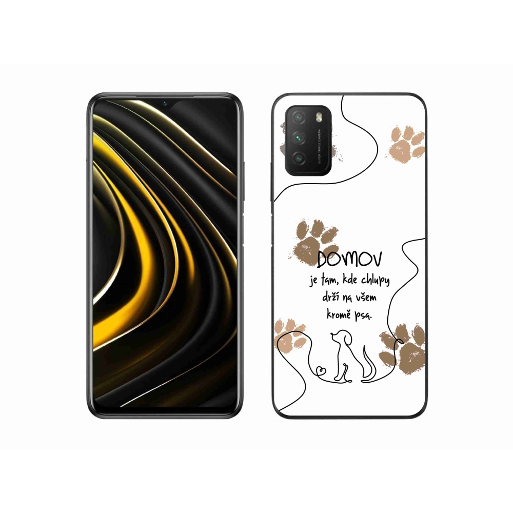 Gélový kryt mmCase na Xiaomi Poco M3 - psí motív biele pozadie