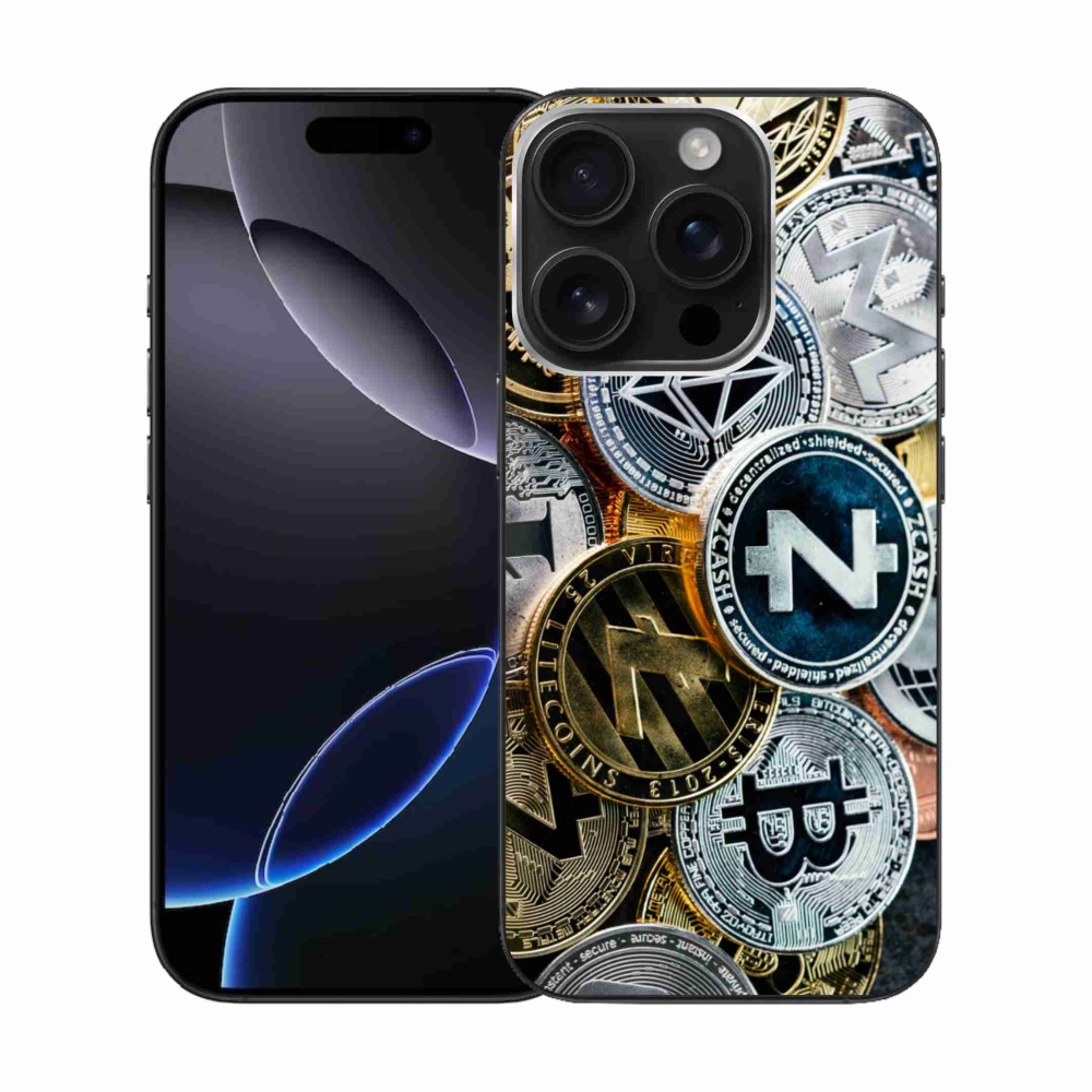 Gélový kryt mmCase na iPhone 16 Pro - kryptomeny