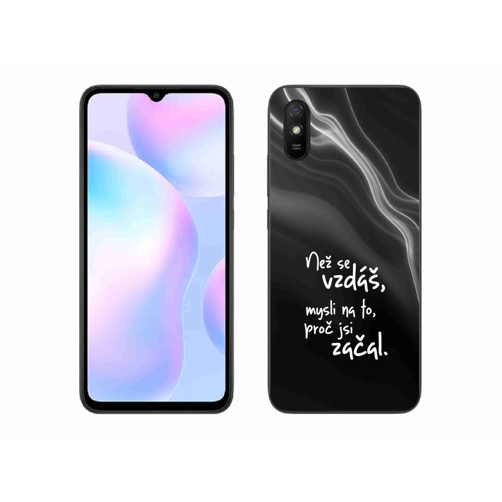 Gélový kryt mmCase na Xiaomi Redmi 9AT - citát 2 čierne pozadie