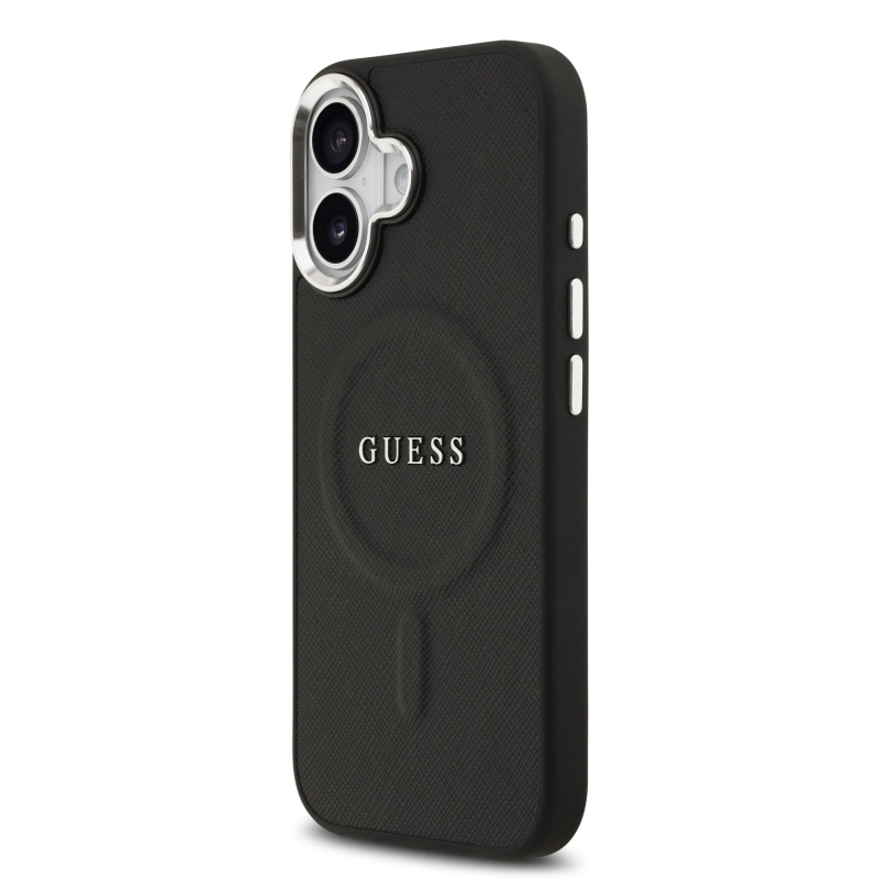 Zadný kryt Guess PU Saffiano MagSafe pre iPhone 17 Black