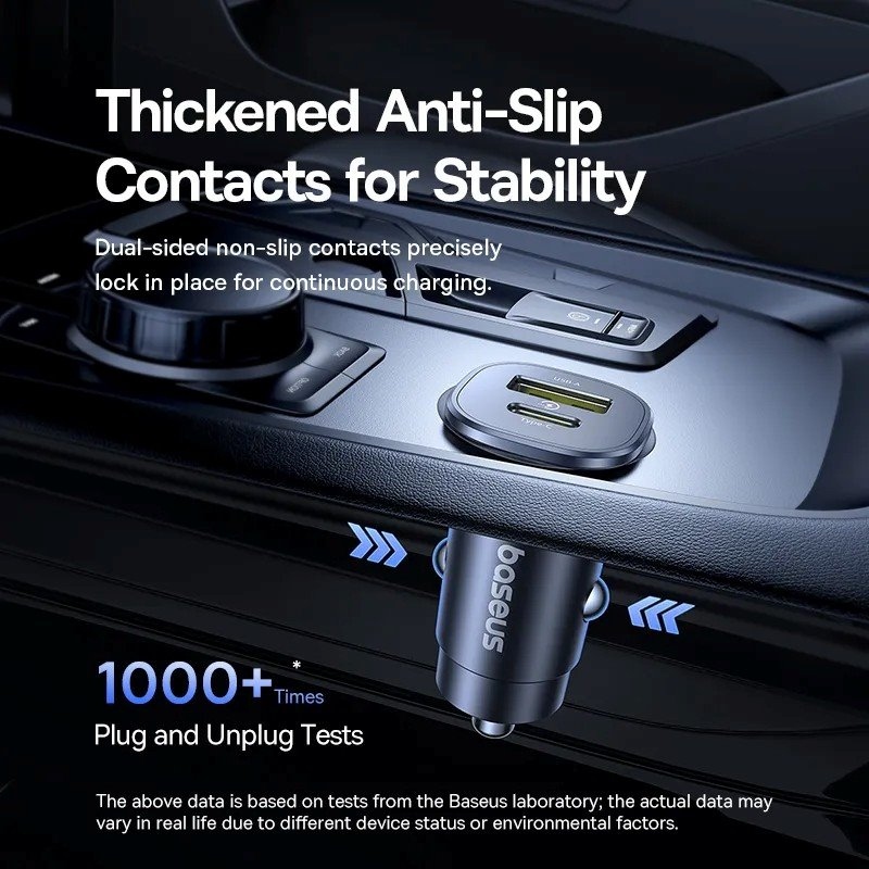 Baseus GoTrip Nabíjačka do auta USB-C/USB-A 30W Cosmic Black