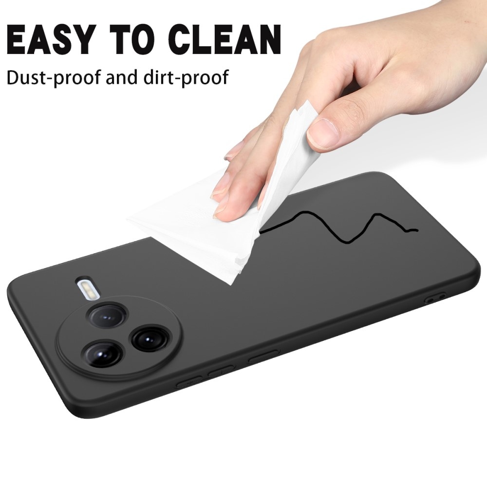 Matný silikónový obal na Xiaomi Poco F7 Pro - čierny