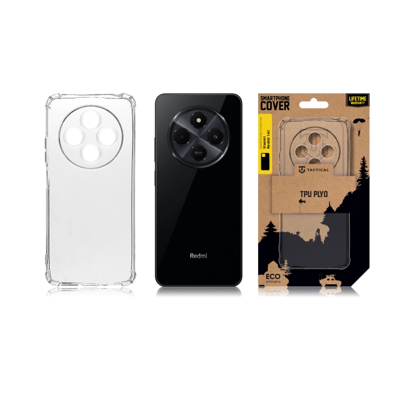 Tactical TPU Plyo Kryt pre Xiaomi Redmi 14C Transparent