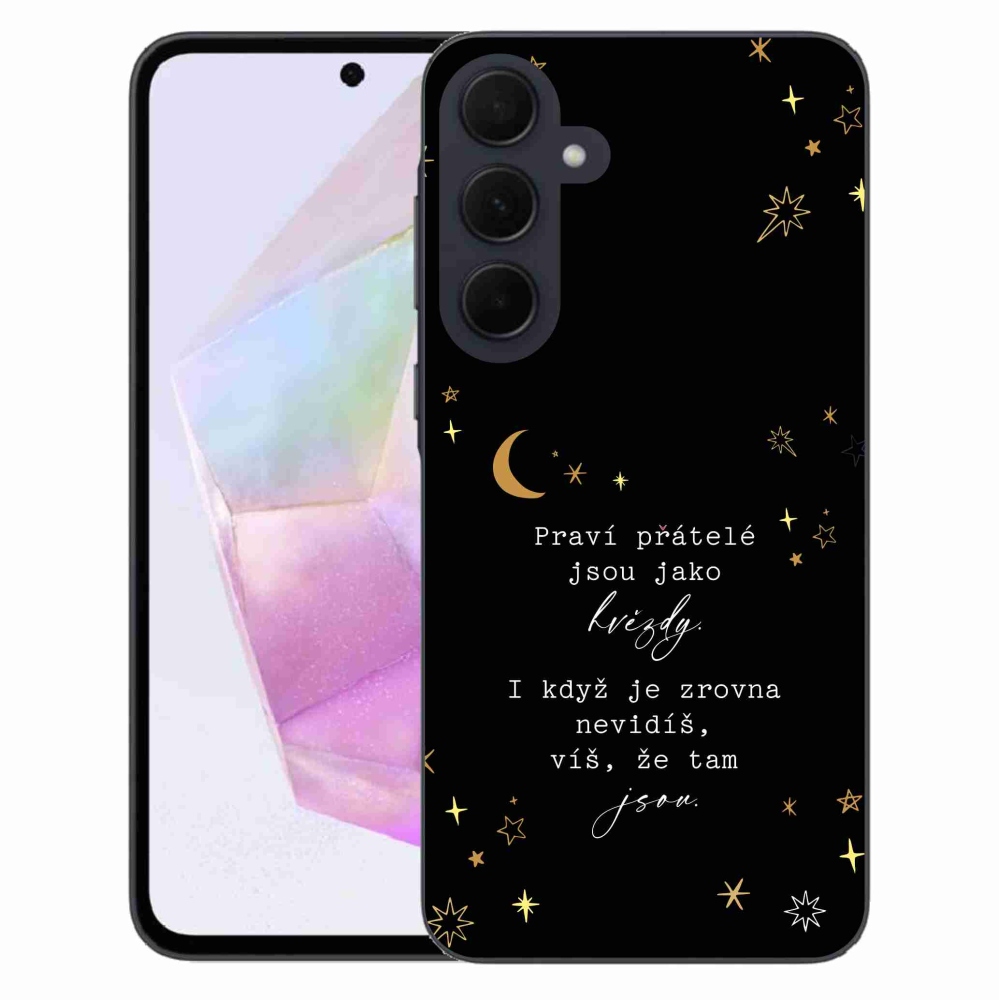 Gélový kryt mmCase na Samsung Galaxy A35 5G - citát 6 čierne pozadie