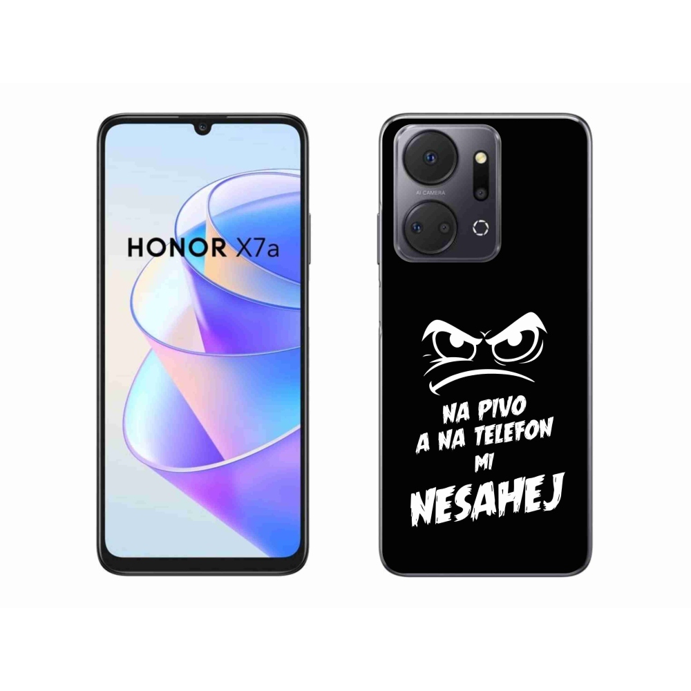 Gélový kryt mmCase na Honor X7a - pivný motív 2 čierne pozadie