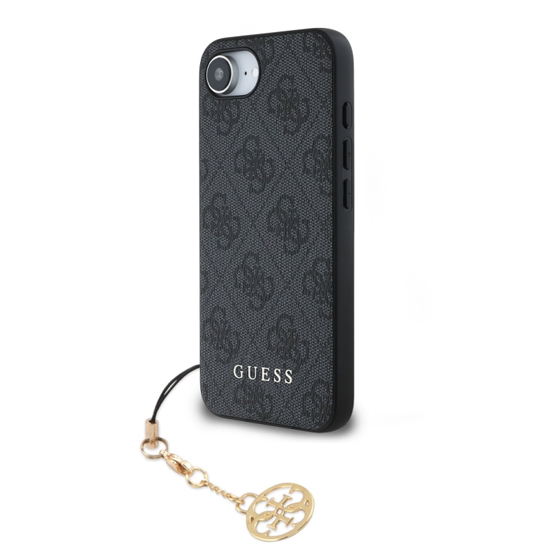 Guess 4G Charm Zadný Kryt pre iPhone 16e Tone on Tone Grey