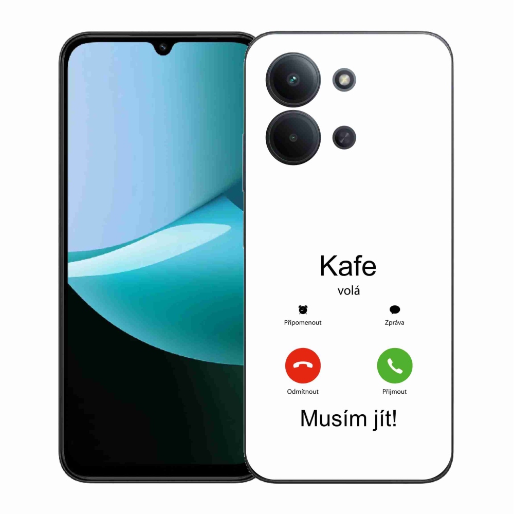 Gélový kryt mmCase na Xiaomi Redmi 15C 4G (171mm)/Poco C85 4G (171mm) - káva volá biele pozadie