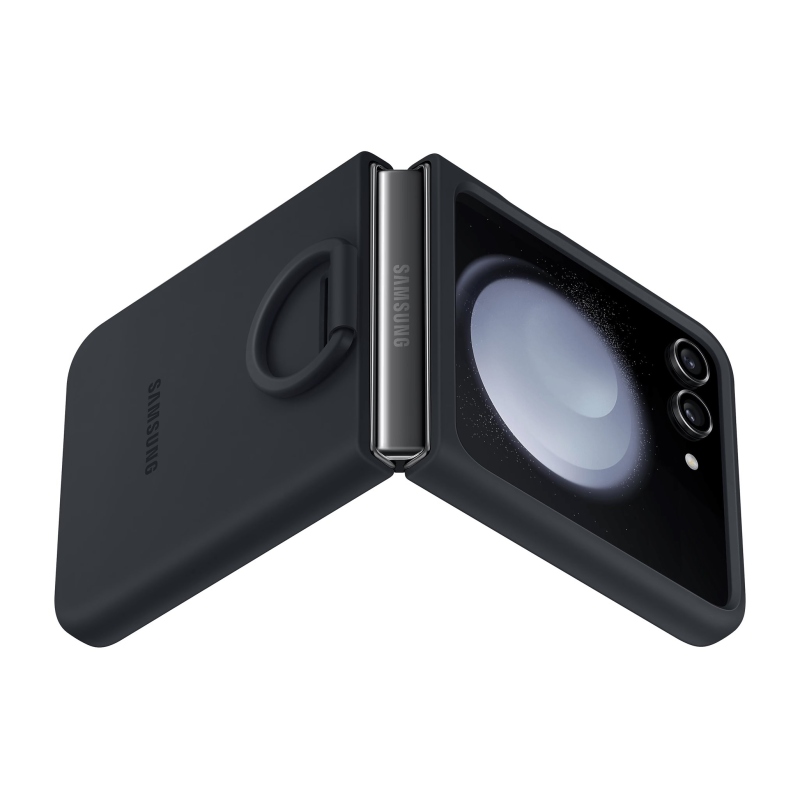 EF-PF731TNE Samsung Silikónový Kryt s Krúžkom pre Galaxy Z Flip 5 Indigo