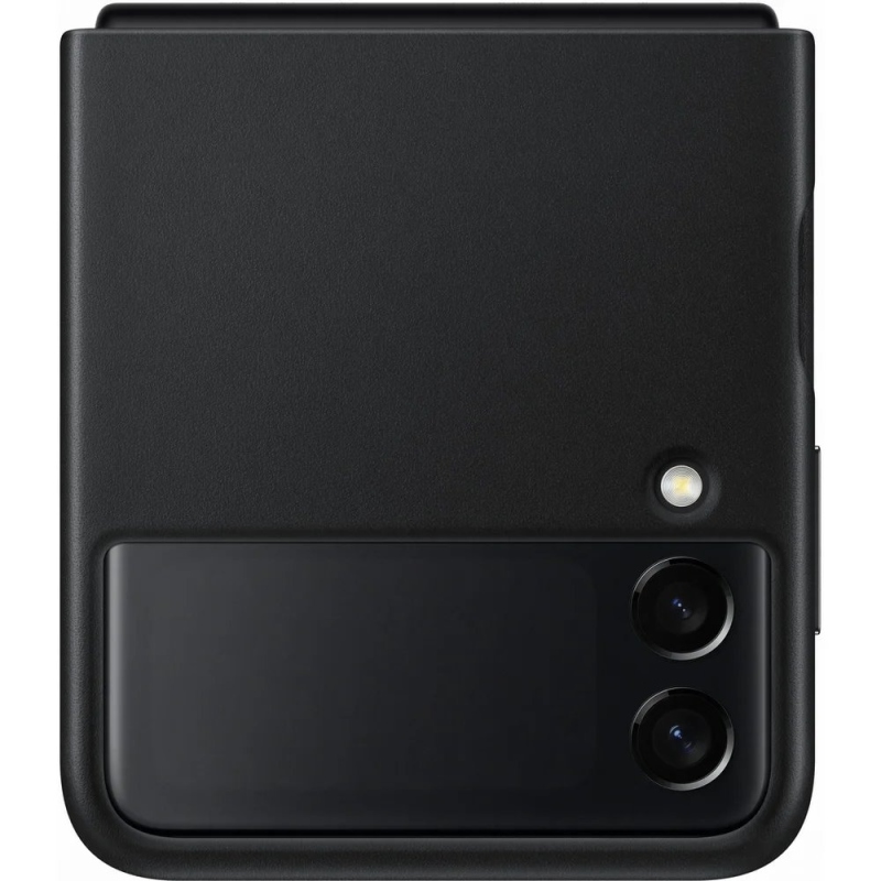 EF-VF711LBE Samsung Kožený Kryt pre Galaxy Z Flip 3 Black