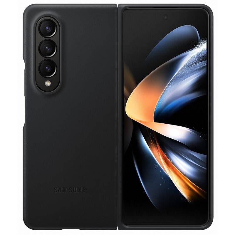 EF-VF936LBE Samsung Kožený Kryt pre Galaxy Z Fold 4 Black