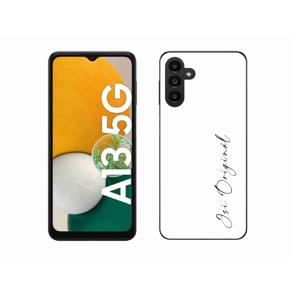 Gélový kryt mmCase na Samsung Galaxy A13 5G - si originál biele pozadie