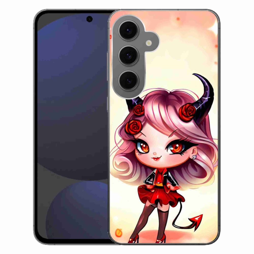 Gélový kryt mmCase na Samsung Galaxy S24 FE - kreslená čertica