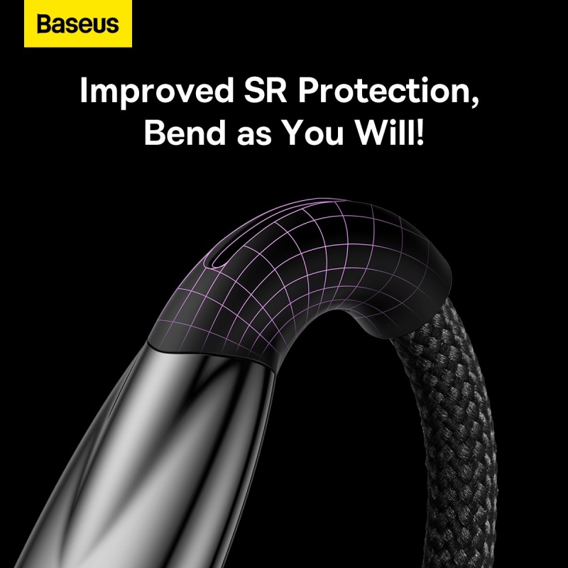 Baseus Glimmer Series Fast Charging Dátový Kábel USB-A - Lighting 2.4A 2m Black