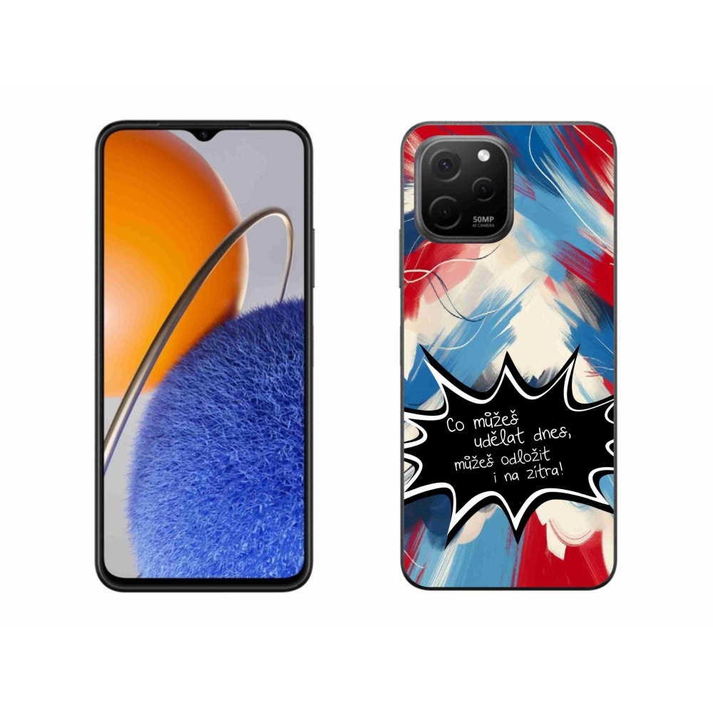 Gélový kryt mmCase na Huawei Nova Y61 - vtipný text 9 čierne pozadie