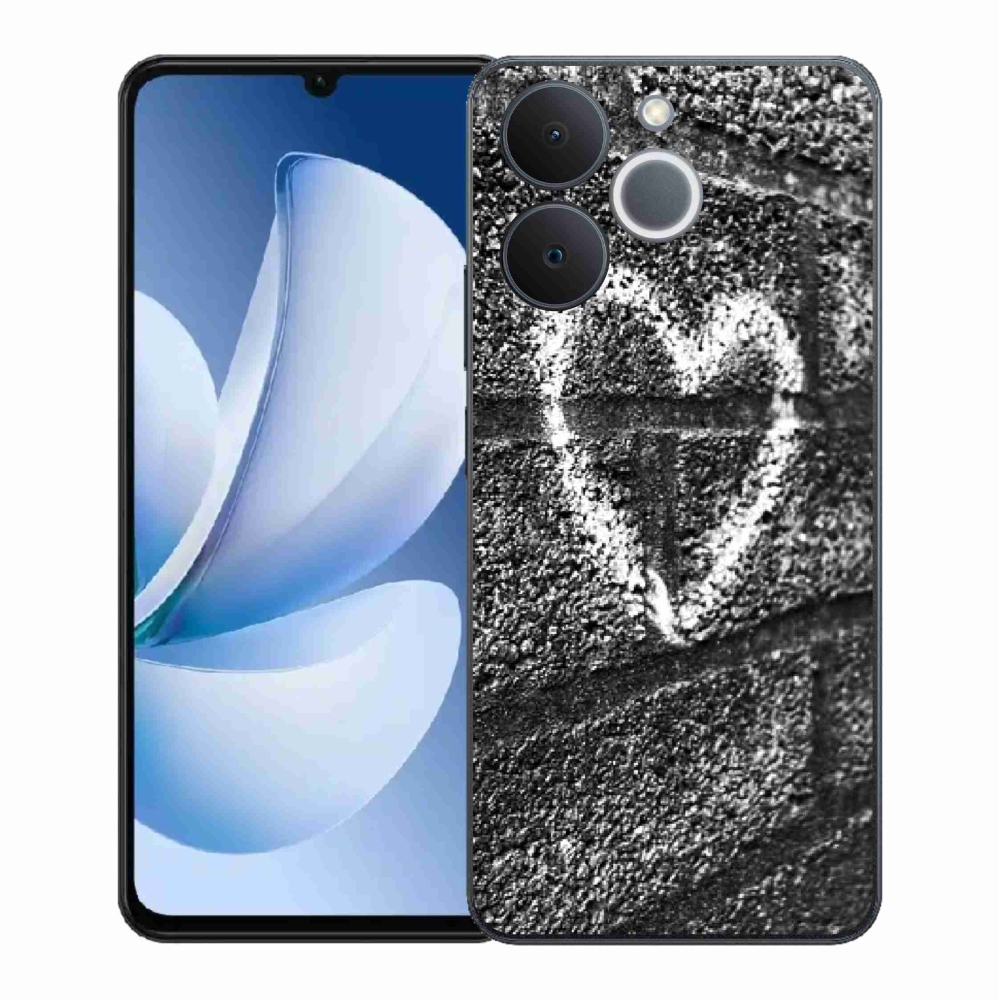 Gélový kryt mmCase na Realme Note 70T - srdce na stene