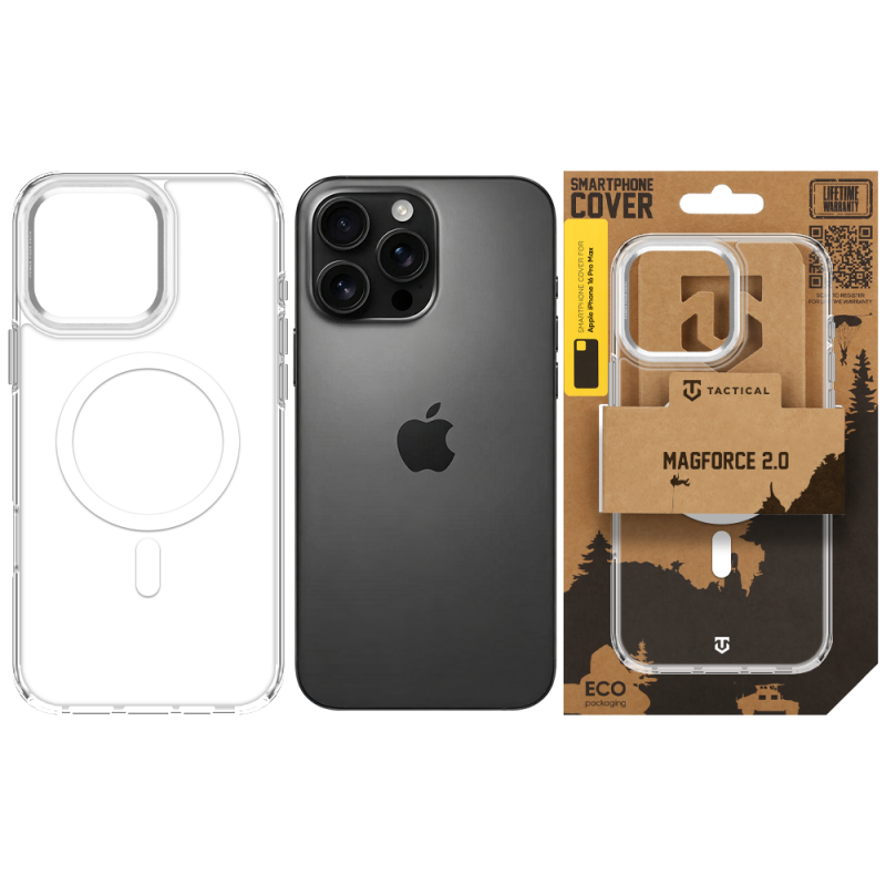 Tactical MagForce 2.0 Puzdro pre Apple iPhone 16 Pro Max strieborné