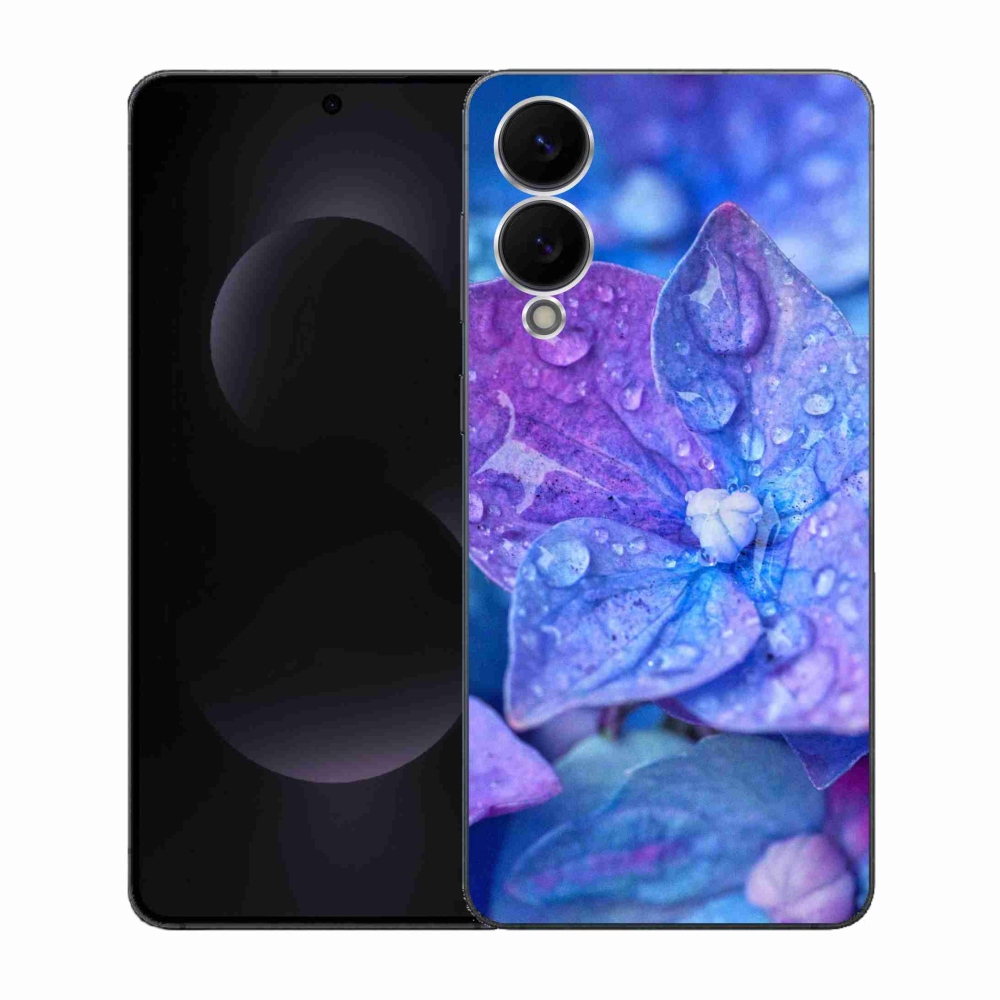 Gélový kryt mmCase na Samsung Galaxy S25 Edge - fialový kvet