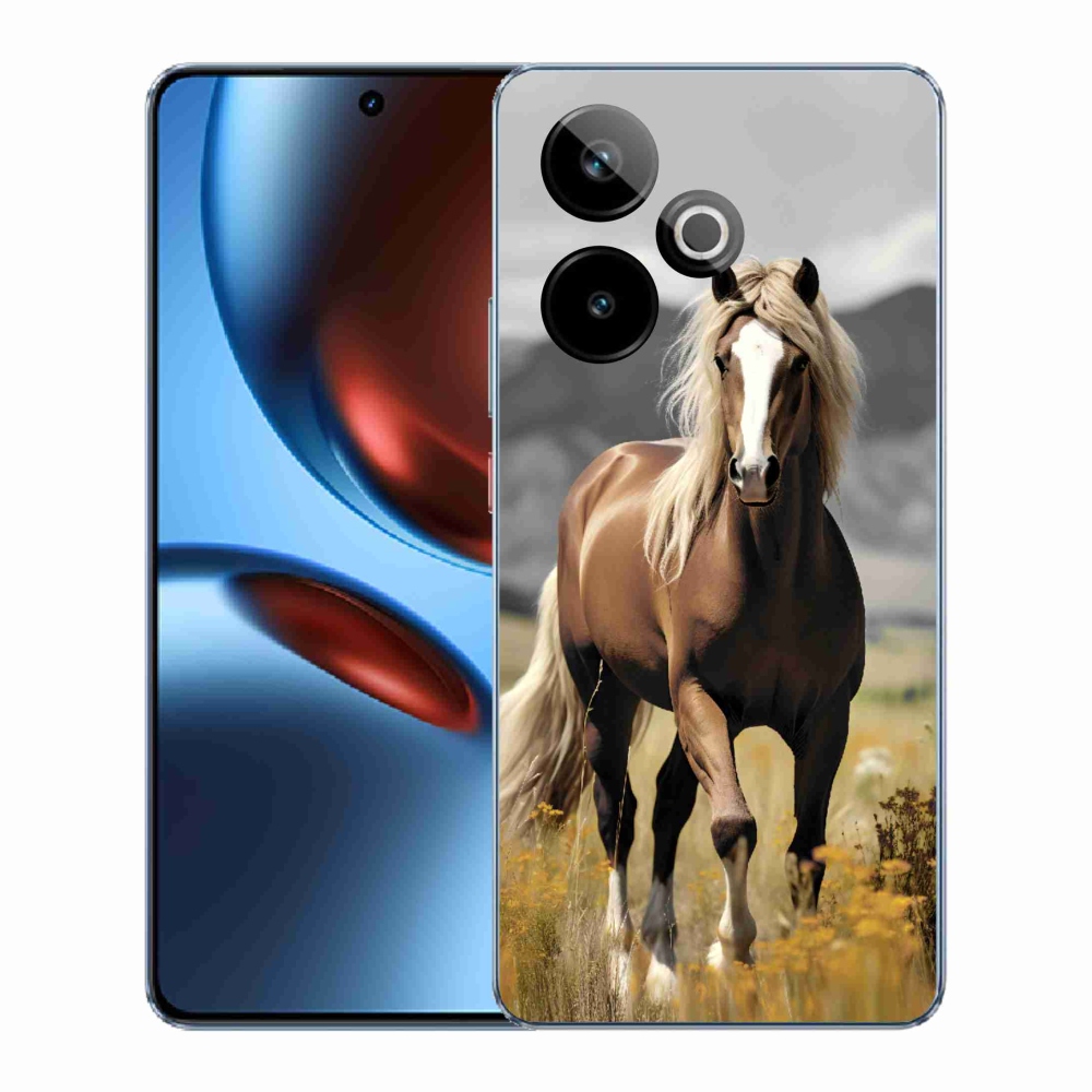 Gélový kryt mmCase na Realme GT 7 5G/GT 7T 5G - hnedý kôň 1