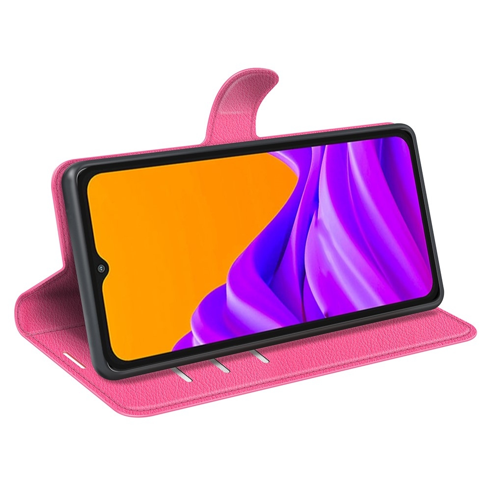 Litchi knižkové púzdro na Samsung Galaxy Xcover 7 Pro - rose