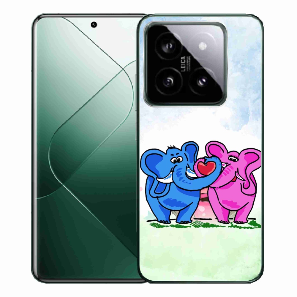 Gélový kryt mmCase na Xiaomi 14 Pro - zamilovaní slony