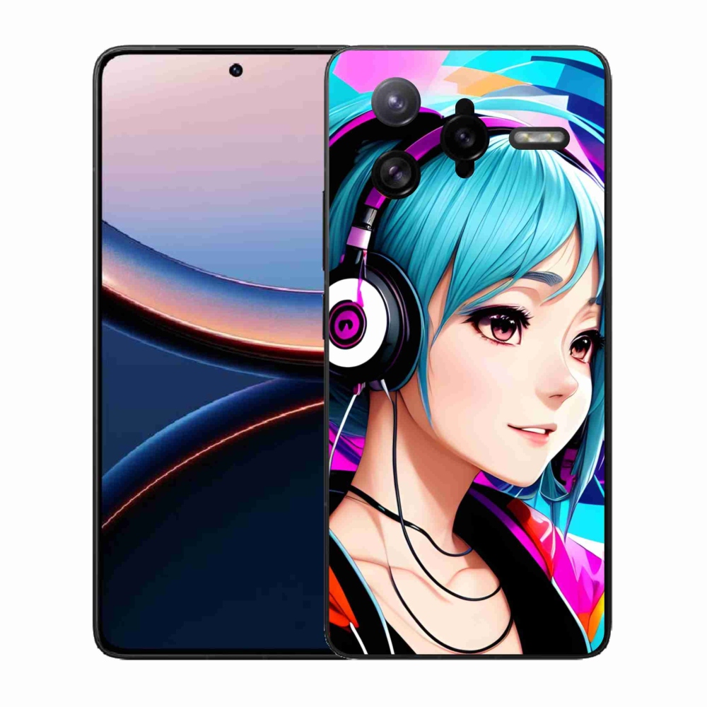 Gélový kryt mmCase na Xiaomi Poco F7 Ultra - dievča so slúchadlami