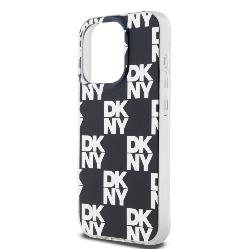 DKNY PC/TPU Checkered Pattern Zadný Kryt pre iPhone 15 Pro Max Black