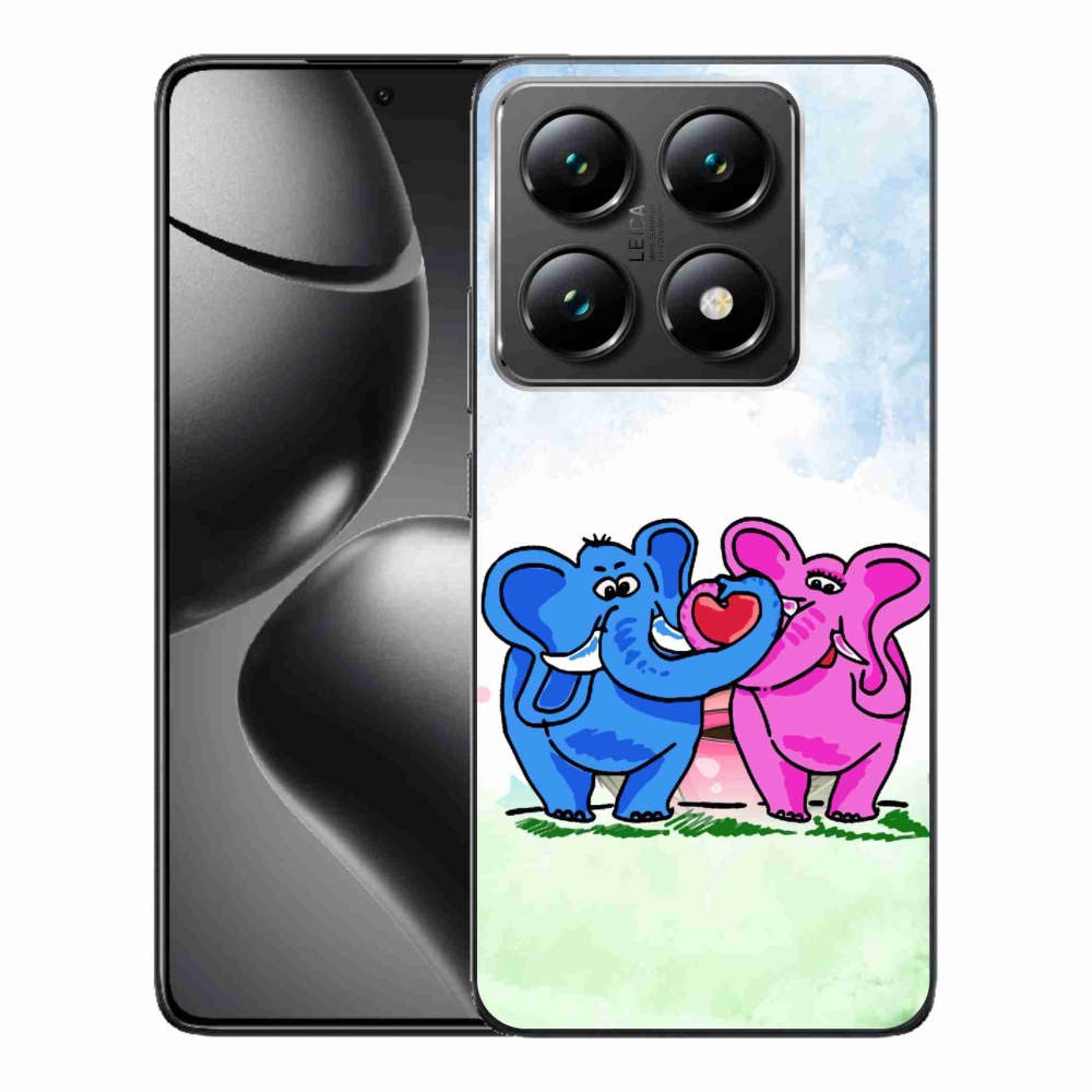 Gélový kryt mmCase na Xiaomi 14T Pro - zamilovaní slony
