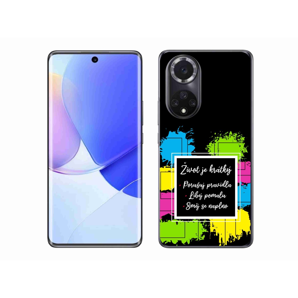 Gélový kryt mmCase na Huawei Nova 9 - citát 5 čierne pozadie