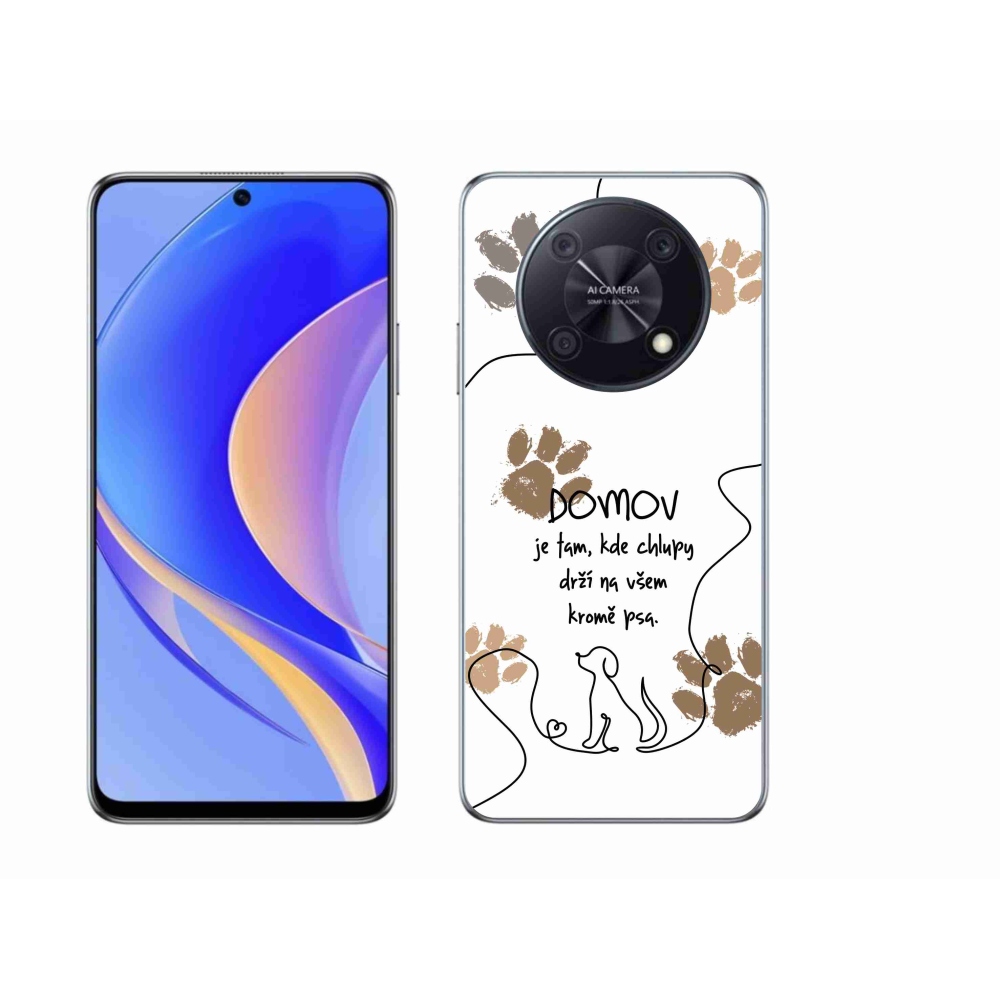 Gélový kryt mmCase na Huawei Nova Y90 - psí motív biele pozadie