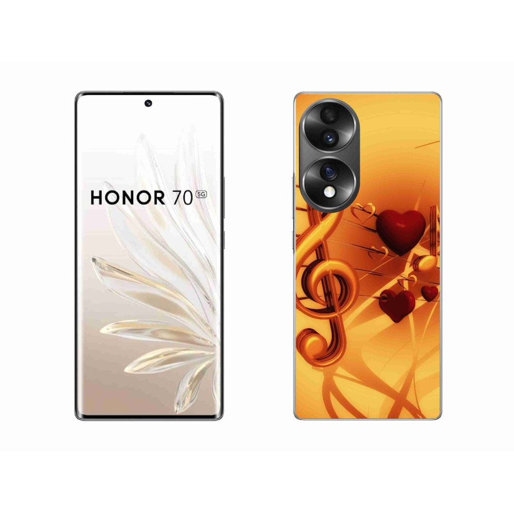 Gélový kryt mmCase na Honor 70 - noty