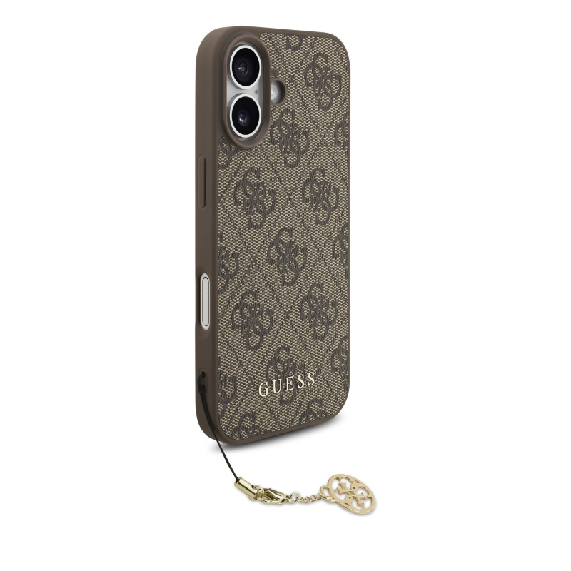 Guess 4G Charm Zadný kryt pre iPhone 17 Tone on Tone Brown