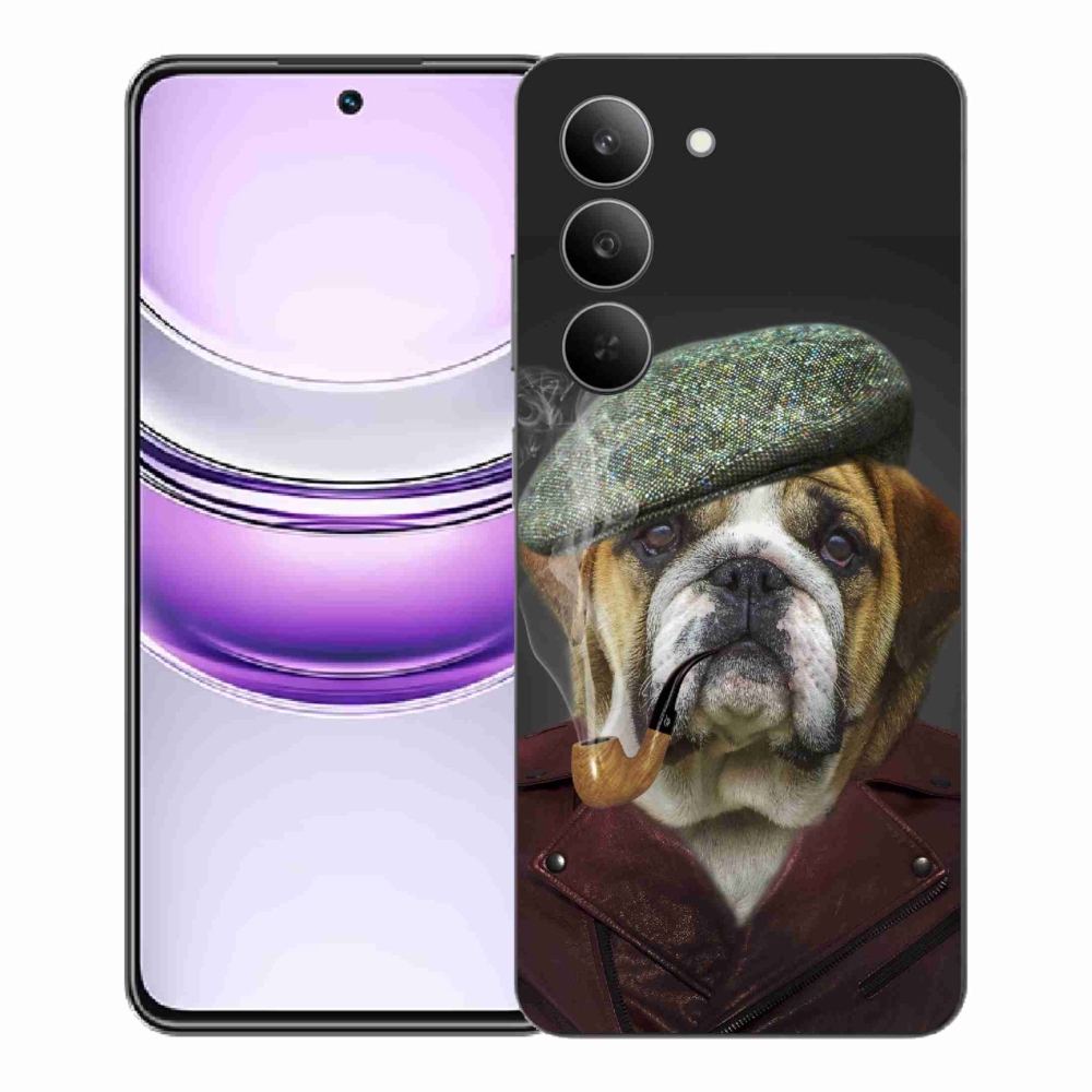 Gélový kryt mmCase na Realme 14x 5G - pes s fajkou