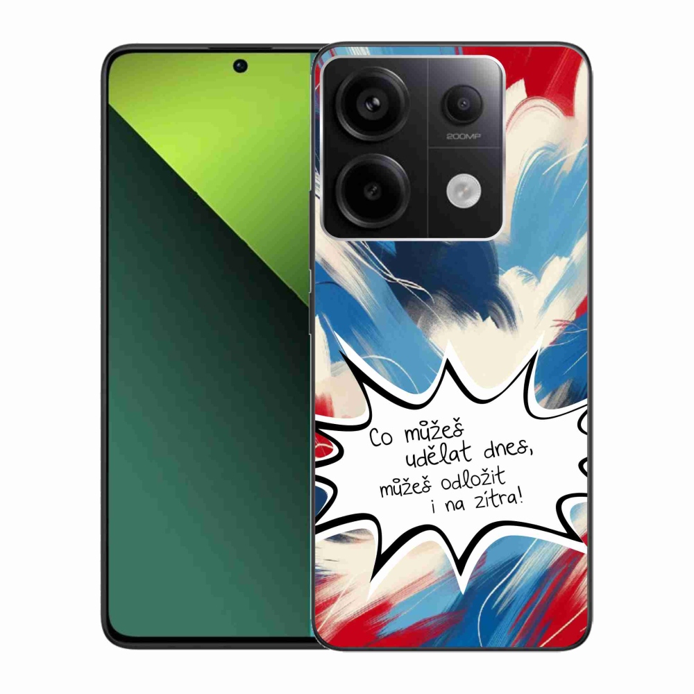 Gélový kryt mmCase na Xiaomi Redmi Note 13 Pro 5G/Poco X6 5G - vtipný text 9 biele pozadie