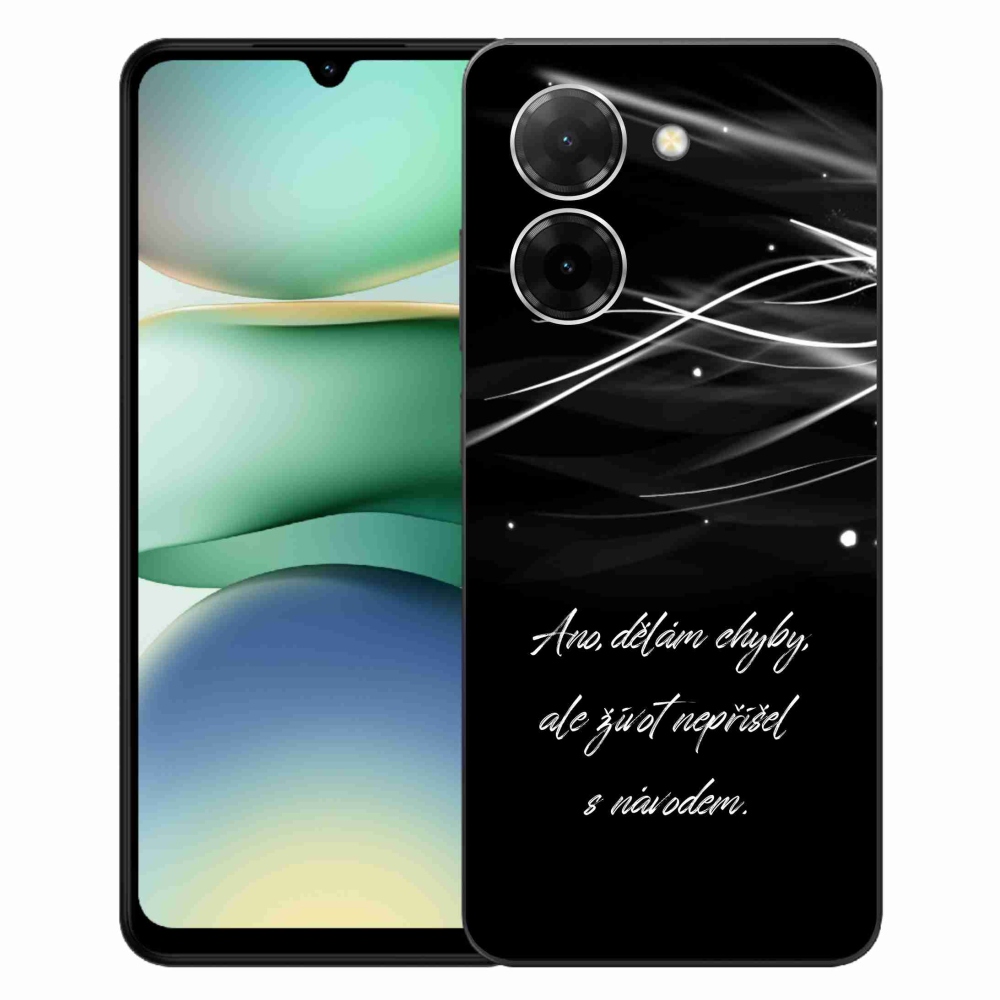 Gélový kryt mmCase na Xiaomi Redmi A5 (173.45x79.35x8.45mm) - citát čierne pozadie