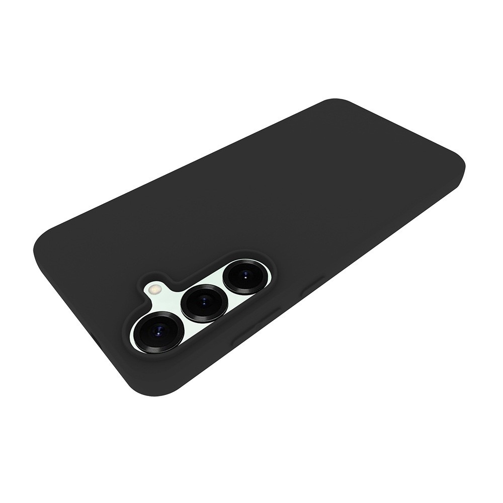 Matný gélový obal na mobil Samsung Galaxy S25 FE - čierny