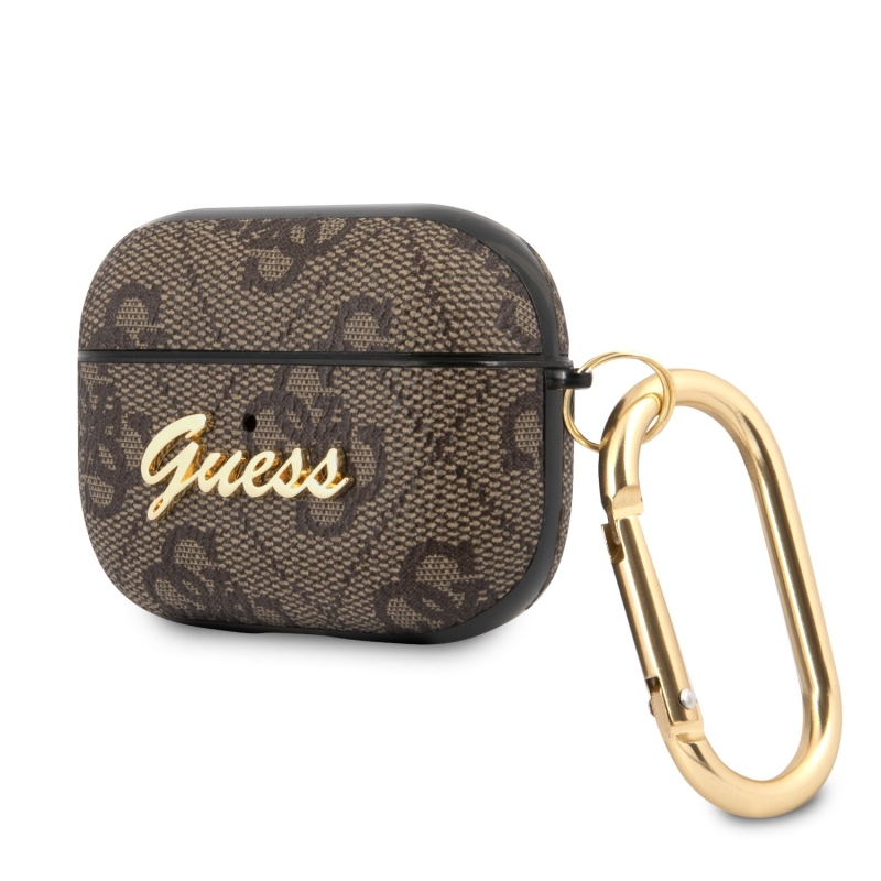 Guess 4G Script PC/PU Puzdro pre Airpods Pro Brown