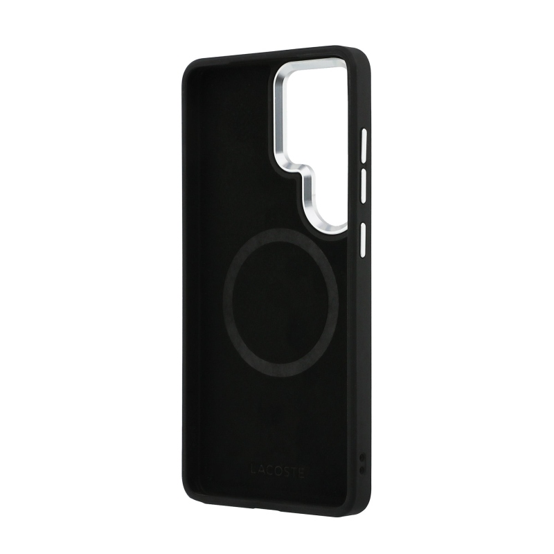 Lacoste Petit Pique Metal Logo Magnetic Back Cover pre Samsung Galaxy S26 Ultra Black