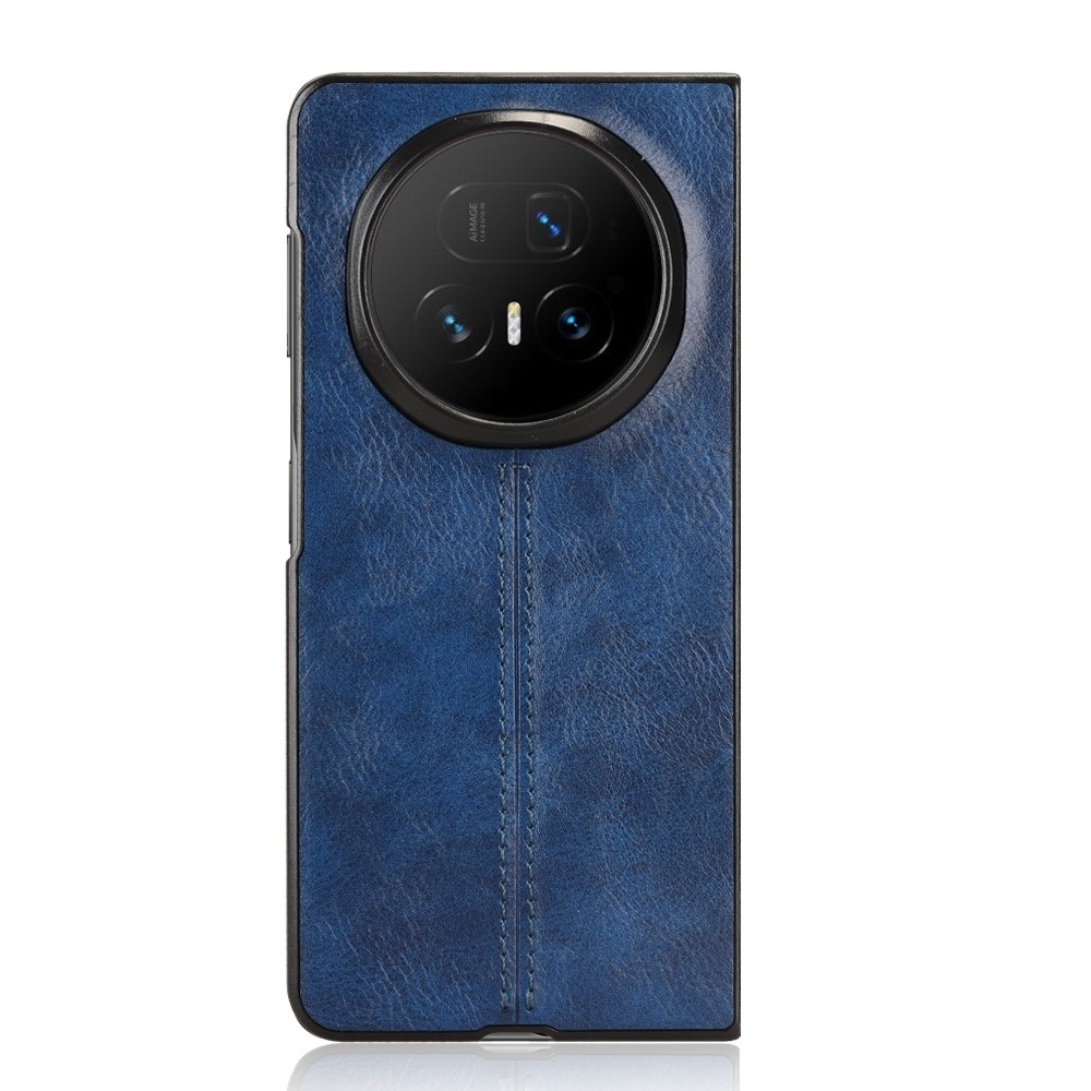 Stitchi plastový obal potiahnutý umelou kožou na mobil Honor Magic V5 - modrý
