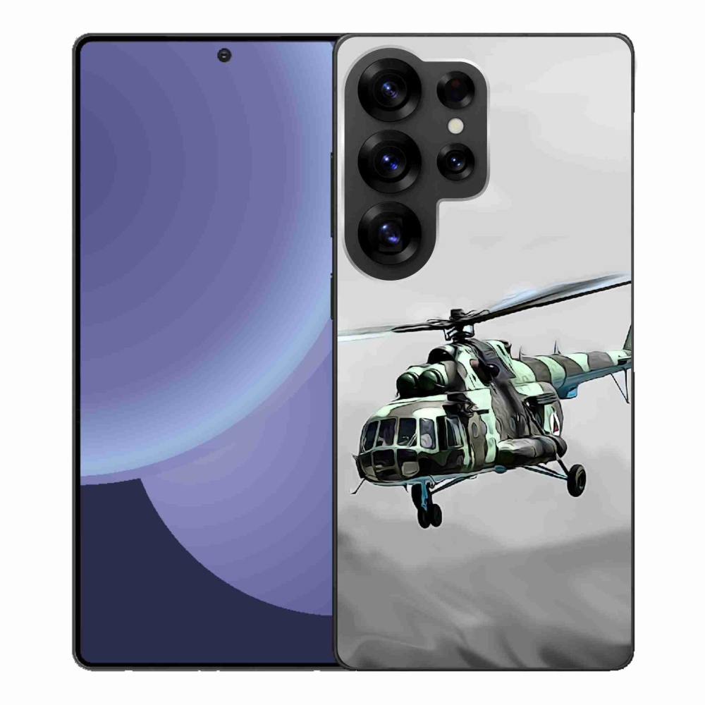 Gélový kryt mmCase na Samsung Galaxy S25 Ultra - vojenský vrtuľník